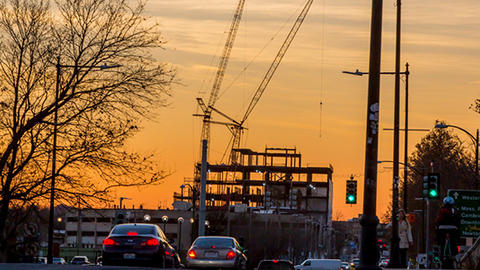 Allston at sunset